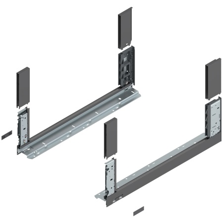 Laterala sertar LEGRABOX free C 550 mm, dr+stg, gri-orion (C=177mm)