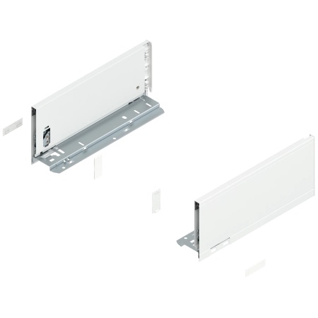 Laterala sertar LEGRABOX K 128.5 mm, NL=300 mm, dr+stg, pure, alb-matase mat