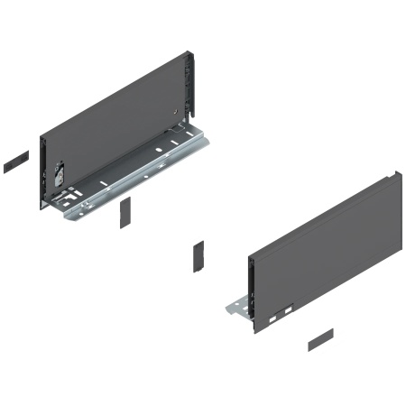 Laterala sertar LEGRABOX K 128.5 mm, NL=300 mm, dr+stg, pure, gri-orion mat