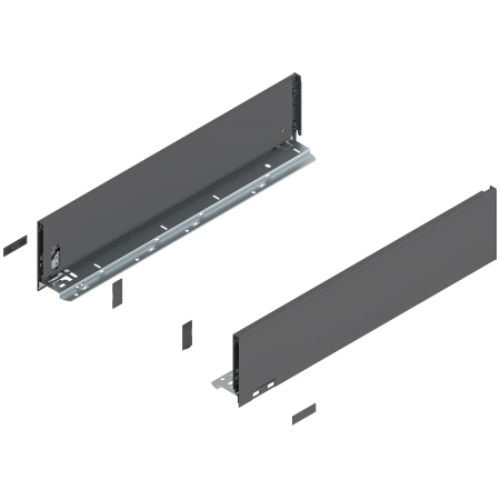 Laterala sertar LEGRABOX K 128.5 mm, NL=550 mm, dr+stg, pure, gri-orion mat
