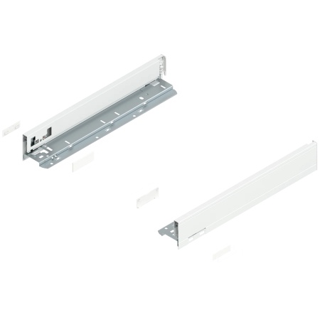 Laterala sertar LEGRABOX N 66.5 mm, NL=400 mm, dr+stg, pure, alb-matase mat
