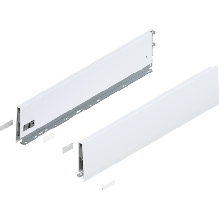 Laterala sertar MERIVOBOX K 550mm, dr+stg alb-matase mat, (129mm)