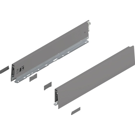 Laterala sertar MERIVOBOX M 450mm, dr+stg gri indiu mat, (91mm)