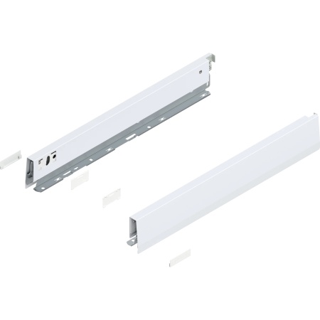 Laterala sertar MERIVOBOX N 450mm, dr+stg alb-matase mat, (68.5mm)