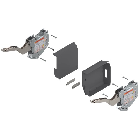 Mecanism ridicare AVENTOS HK-S, factor putere 220-500, simetric, gri-inchis/inox-g