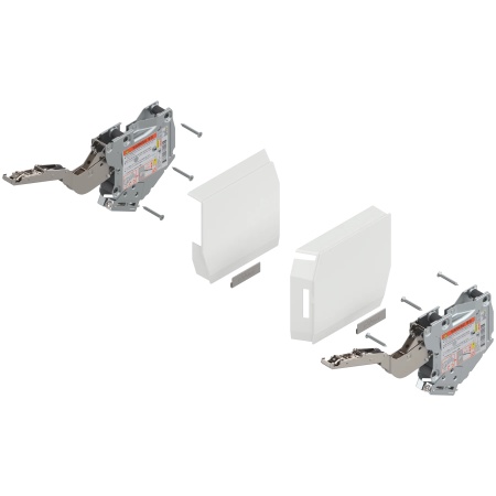 Mecanism ridicare AVENTOS HK-S, factor putere 400-1000, simetric, alb-mătase/inox-gri