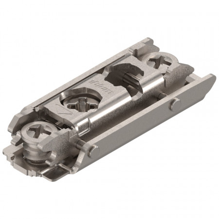 Placuta balama CLIP, dreapta, inaltare 0mm, euro-suruburi premontate, pt usi gemene