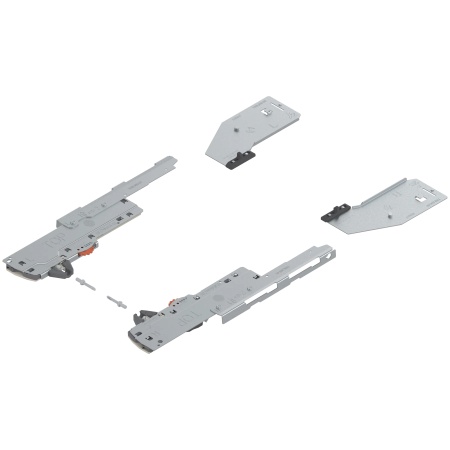 Set TIP-ON Blumotion pt LEGRABOX tip L3, NL=350-600mm stg/dr, greutate 15-40 kg, culoare gri inchis R7037