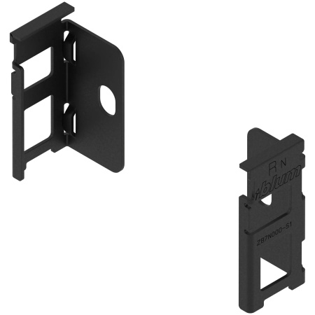 Suport spate sertar, dr+stg LEGRABOX N (80mm) negru carbon mat