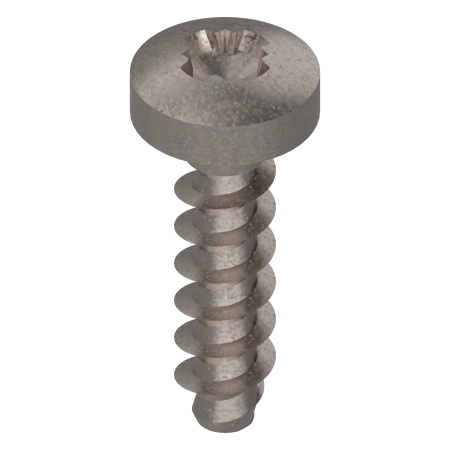 Surub fixare plastic cap semirotund Ø3x9 mm nichelat