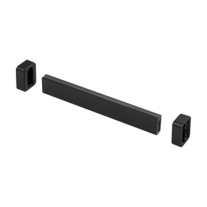 Bara haine patrata GTV ELITE, 3 m, negru mat, cu suporti laterali