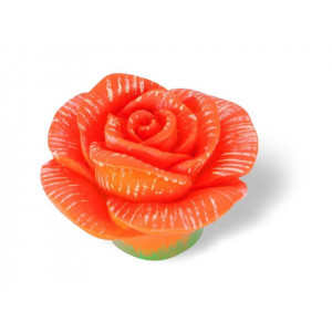 Buton plastic SIRO ( mobilier copii ) - Trandafir portocaliu