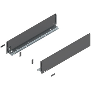 Laterala sertar LEGRABOX K 128.5 mm, NL=600 mm, dr+stg, pure, gri-orion mat