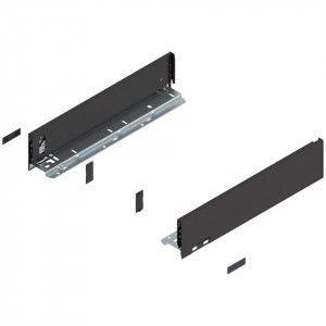 Laterala sertar LEGRABOX M 90.5 mm, NL=400 mm, dr+stg, pure, negru-terra mat