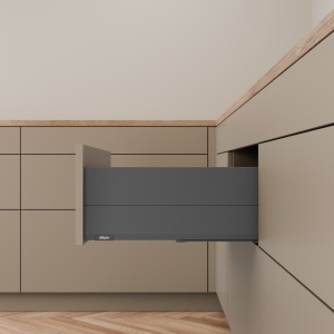Pachet Blum MERIVOBOX E cu BOXCAP, 500 mm, gri-orion mat, BLUMOTION 70 kg