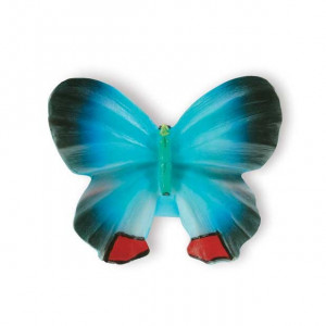 Buton plastic SIRO ( mobilier copii ) - Fluture albastru cu rosu