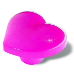 Buton plastic SIRO ( mobilier copii ) - Inimioara roz aprins