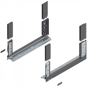 Laterala sertar LEGRABOX C 177 mm, NL=450 mm, dr+stg, free, gri-orion mat