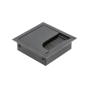 Trecere cabluri 80x80 MERIDA, negru, cu perie