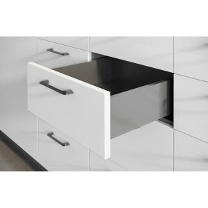 AXISPRO: Sertar cu amortizare 40kg, H120, L350mm - Alb