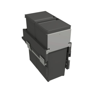 Cos gunoi extractibil 580, corp 300mm, 1 x 40l, H506mm, gri antracit