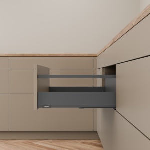 Pachet Blum MERIVOBOX E cu lonjeron, 500 mm, gri-orion mat, BLUMOTION 70 kg
