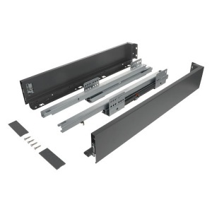 Riex ND60: Sertar cu amortizare 40kg pentru PAL 18mm, H 84, L450mm - gri antracit