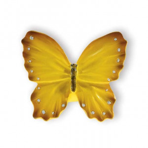 Buton plastic SIRO ( mobilier copii ) - Fluture galben