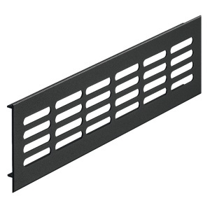 Grila aerisire aluminiu 400x 80mm - 575.20.523 - Negru mat