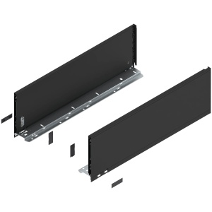 Laterala sertar LEGRABOX C 177 mm, NL=550 mm, dr+stg, pure, negru-carbon mat