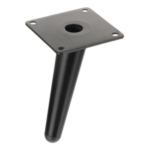 Picior mobilier inclinat H170, negru mat GS52