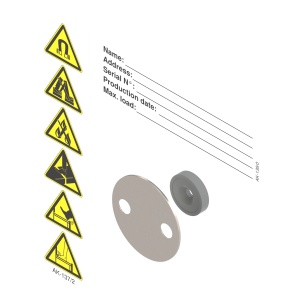 Set SPACE STEP cu magnet, placuta aderenta si autocolant, nichelat, Z95M0001.21