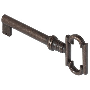 Cheie mobilier tija 38mm, antichizata