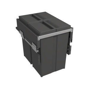 Cos gunoi extractibil 580, corp 400mm, 2 x 29l, H463mm, gri antracit