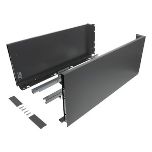Riex ND60: Sertar cu amortizare 40kg pentru PAL 18mm, H 199, L400mm - gri inchis