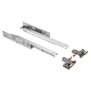 Glisiera sub sertar cu amortizare si extensie totala 450 mm, reglaj 3D, pal 18 mm