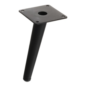 Picior mobilier inclinat H210, negru mat GS52