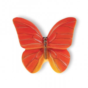 Buton plastic SIRO ( mobilier copii ) - Fluture portocaliu