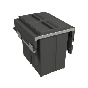 Cos gunoi extractibil 580, corp 450mm, 2 x 29l, H463mm, gri antracit