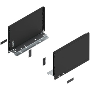 Laterala sertar LEGRABOX C 177 mm, NL=270 mm, dr+stg, pure, negru-carbon mat
