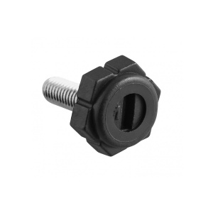 Picior nivelator M6 x 27, cu papuc plastic hexagonal