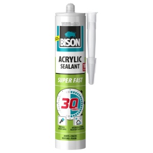 Etansant BISON 300ml acrilic - alb ultra rapid 30min