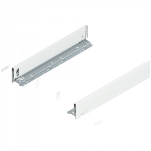 Laterala sertar LEGRABOX M 90.5 mm, NL=500 mm, dr+stg, pure, alb-matase mat