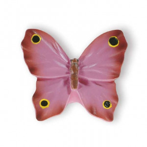 Buton plastic SIRO ( mobilier copii ) - Fluture roz