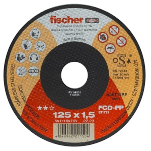 Disc de taiere inox si metal Fischer FCD-FP 125x1.5x22.23