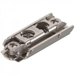 Placuta balama CLIP, dreapta, inaltare 0mm, euro-suruburi premontate, pt usi gemene