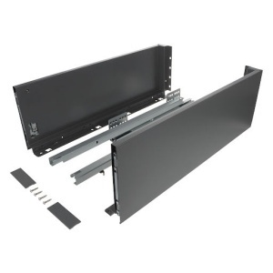 Riex ND60: Sertar cu amortizare 40kg pentru PAL 18mm, H 167, L400mm - gri inchis