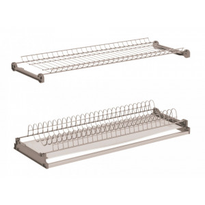 Scurgator vase 80 cm, gri, 2 nivele, cu cadru aluminiu