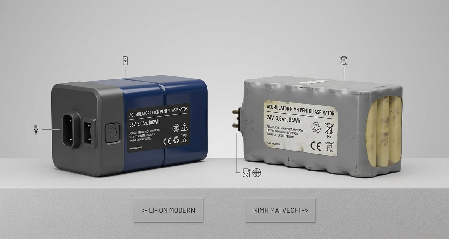 Comparație între un acumulator Li-Ion modern și unul NiMH mai vechi