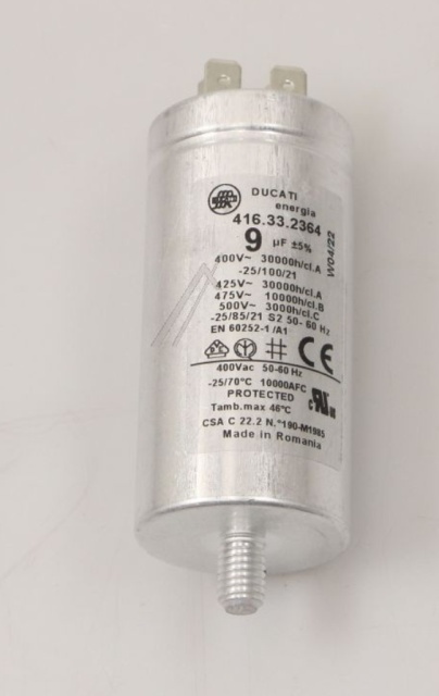 Condensator 9,0 UF 400V uscator rufe Candy Original